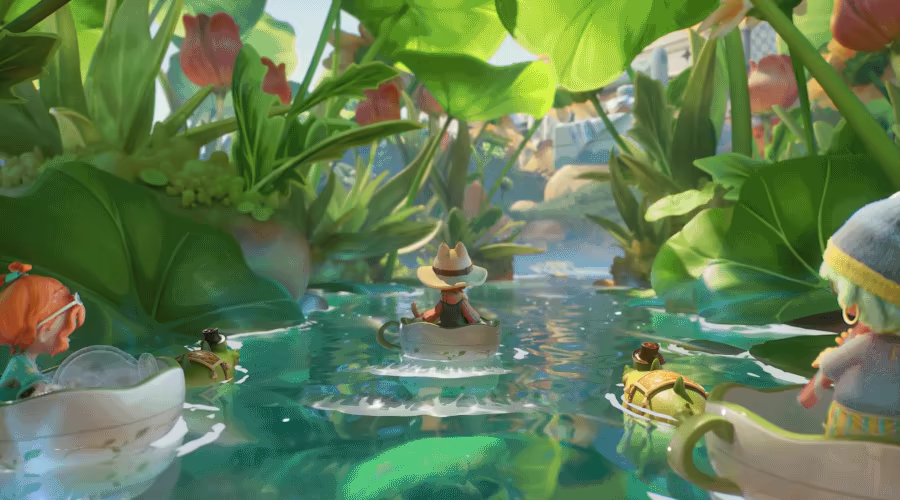 Official Animula Nook Steam media showing a miniature desk-scale world scene.